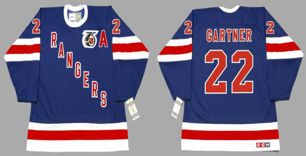2019 Men New York Rangers #22 Gartner blue CCM NHL jerseys->new york rangers->NHL Jersey